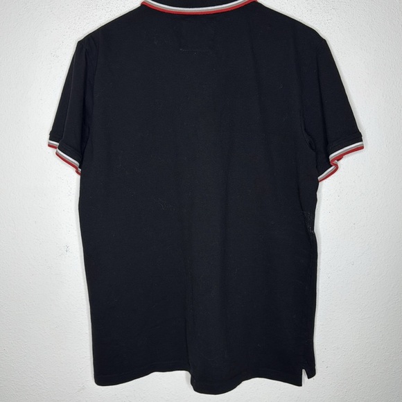 Chamonix Mont Blanc 1/4 Zip Polo Men Large Black Golf Athleisure Preppy Vacation - Picture 3 of 6